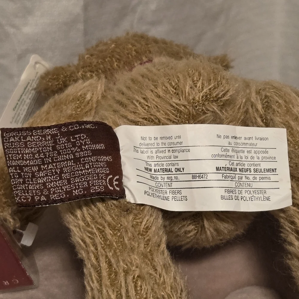 BEAR (RUSS) CRABTREE & EVELYN/MOHAIR COLLECTION/VINTAGE& LTD. ED. W/TAG